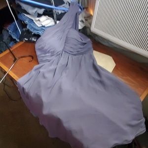 Off the shoulder grey grecian dress